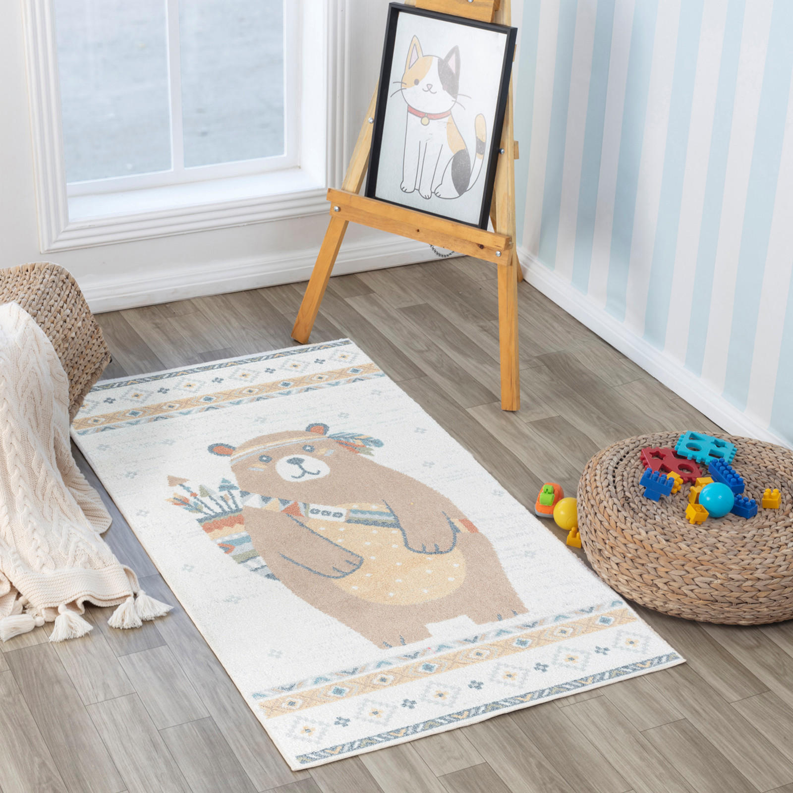 KINDERTEPPICH Maschinenwaschbar 80/150 cm Beige - Beige, Naturmaterialien/Textil (80/150cm) - LIVABLISS