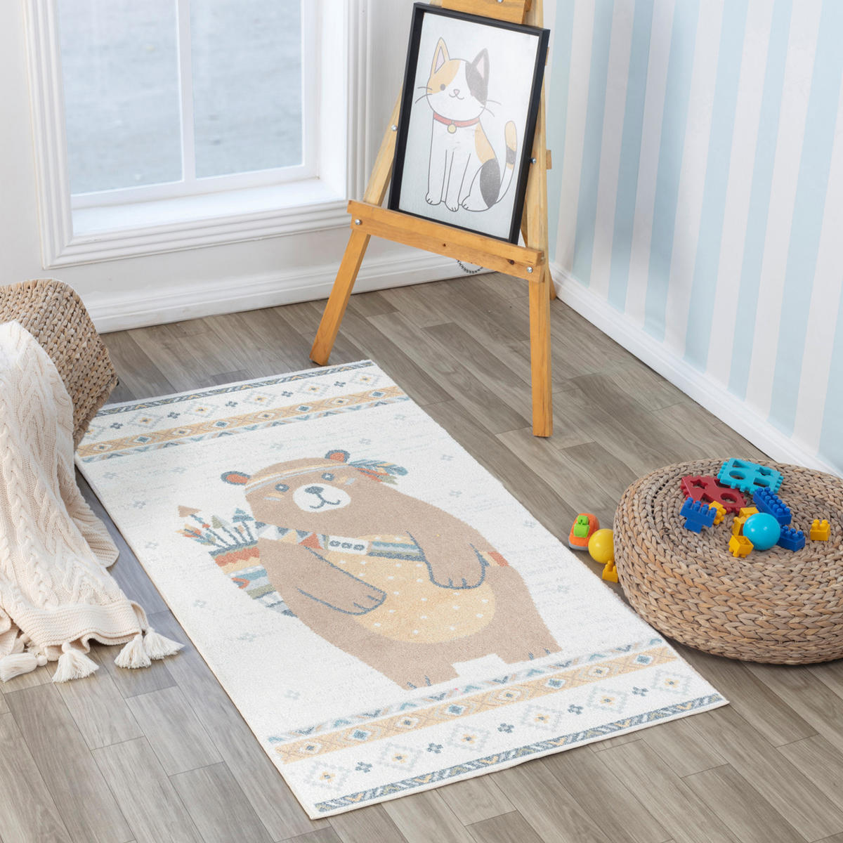KINDERTEPPICH Maschinenwaschbar 80/150 cm Beige - Beige, Naturmaterialien/Textil (80/150cm) - LIVABLISS