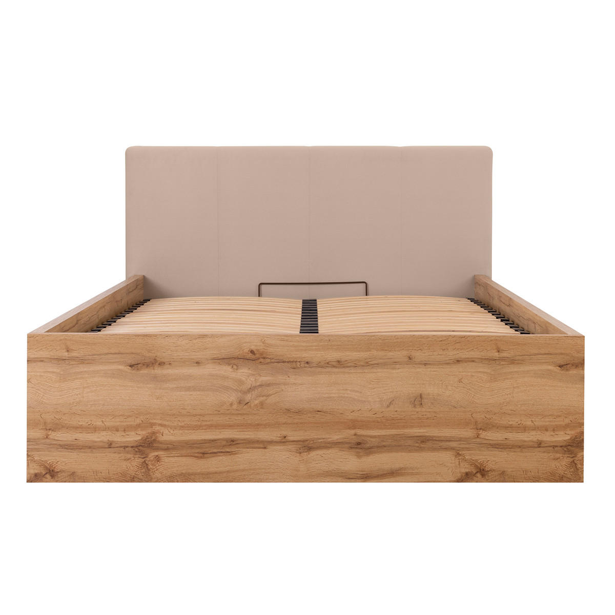 BOXSPRING POSTEL 140/200 Edwin Dřevo a béžová - hnědá, kompozitní dřevo (140/200cm) - Petits-meubles