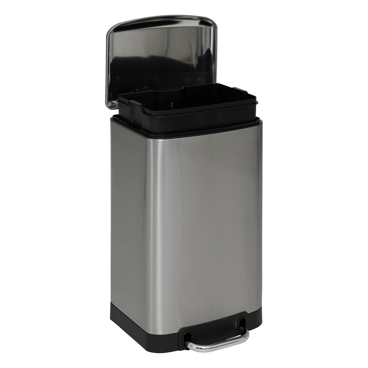 MÜLLEIMER mit Pedal Ariane 20 l 30/29,5/53,3 cm - Silberfarben, Metall (29.5/53.3/30cm) - 5five Simply Smart
