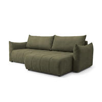 ECKSOFA Ontario Mit Schlaffunktion - Olivgrün, Holzwerkstoff/Textil (260/154cm) - Fun Möbel