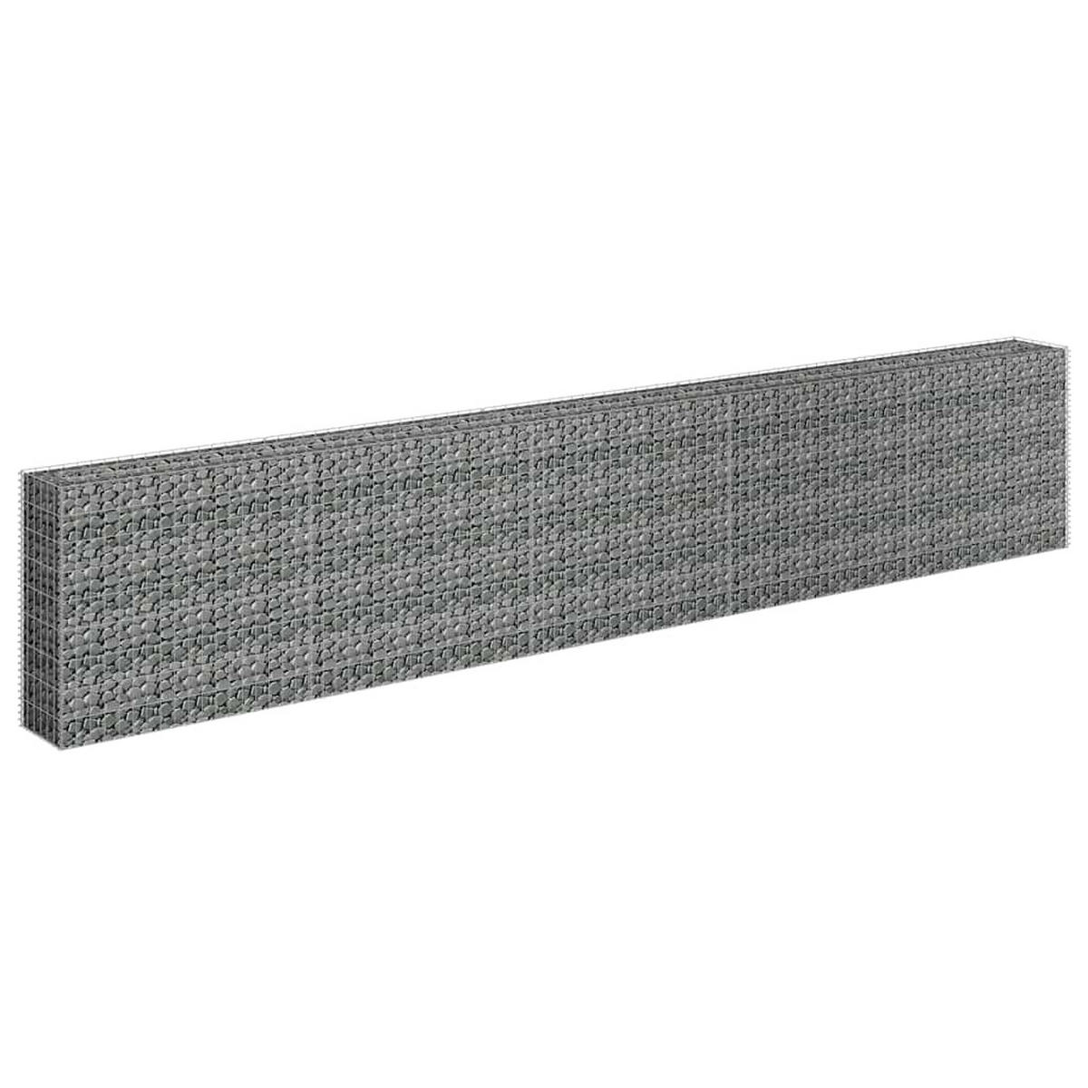 GABIONEN-HOCHBEET Verzinkter Stahl 450x30x90 cm - Silberfarben, Metall (450/90/30cm)