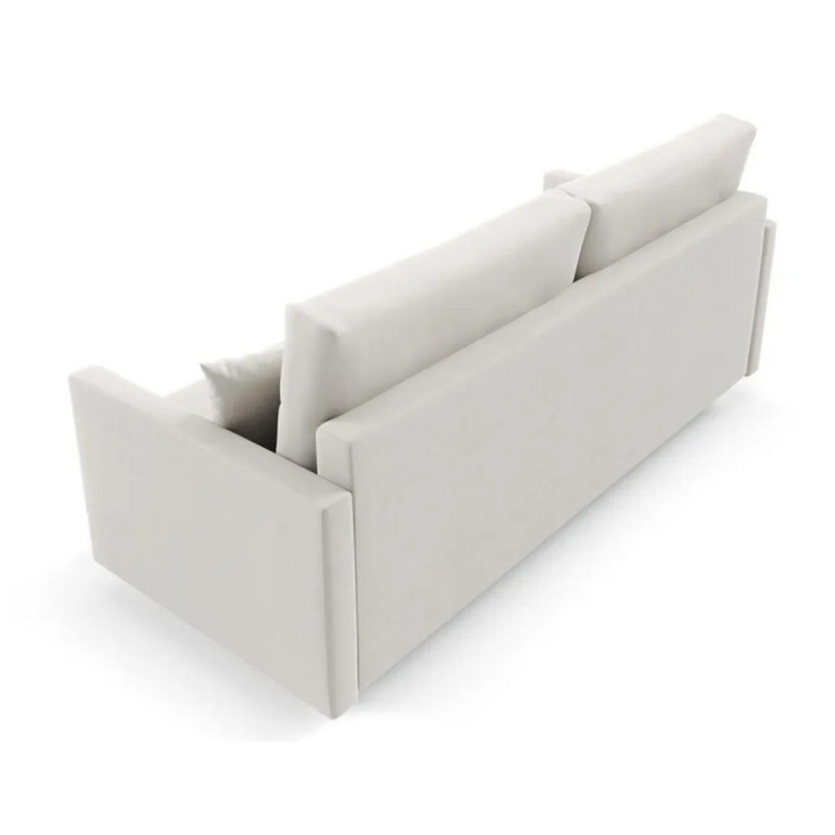 SCHLAFSOFA ARO, Sofa mit Schlaffunktion und Bettkasten, Veloursstoff, Frabe: Beige - Beige, Textil (217/100/87cm) - Sepro Meble