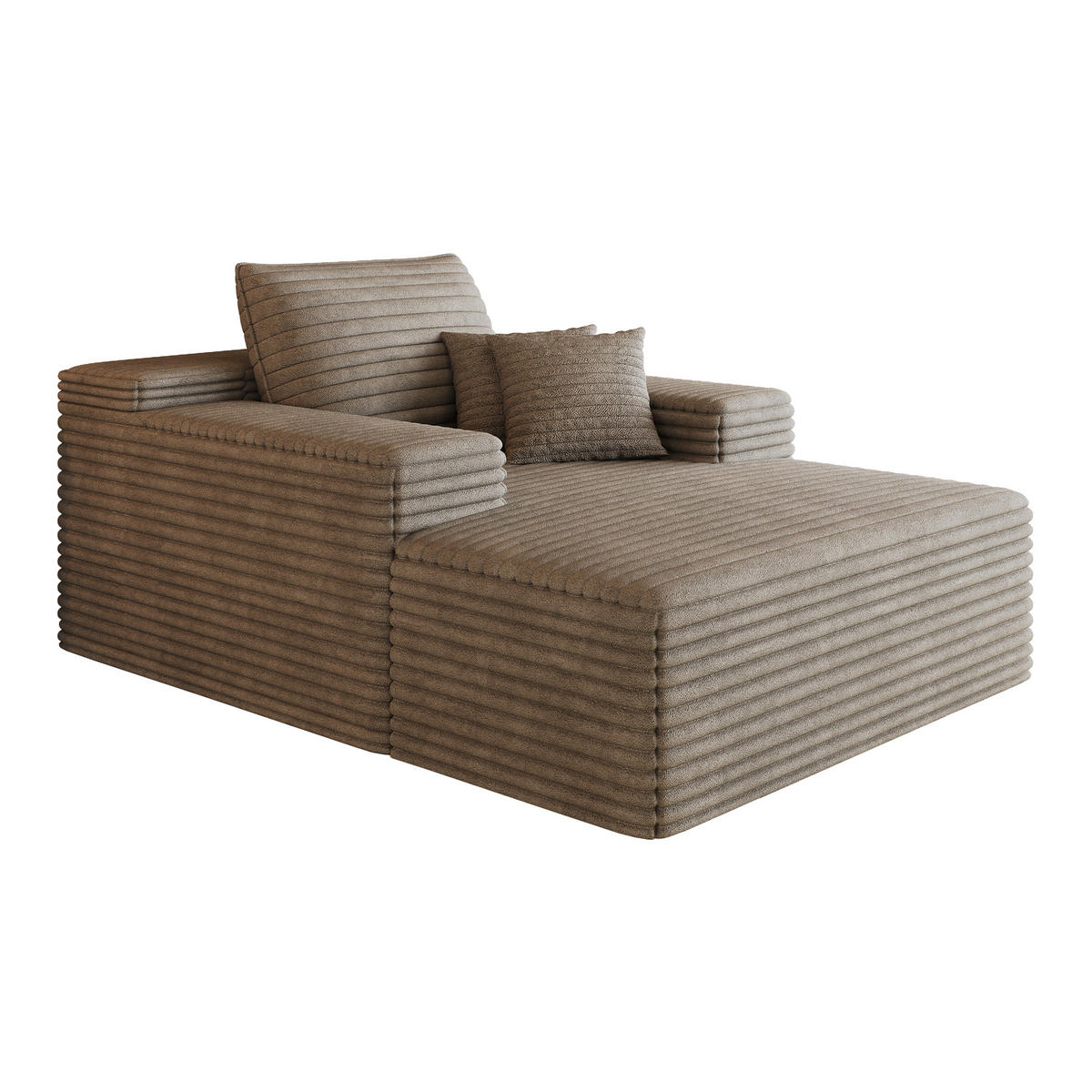 SCHLAFSOFA DE-34763 mit tiefer Sitzfläche Camel - Sandfarben, Textil (159/60/115cm) - ComfortXL
