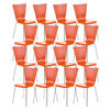 BESUCHERSTUHL 16er Set Holz orange - Orange, Holz/Metall (43/84/50cm) - CLP