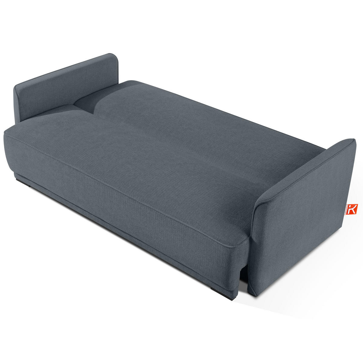 EINZELSOFA LIRIS, 3 Personen, Stahl - Dunkelgrau, Holz/Holzwerkstoff (208/91/98cm) - KONSIMO®