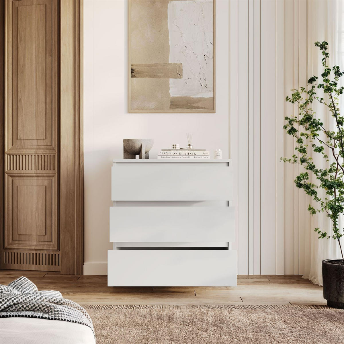 HIGHBOARD HANA M3 Weiß - Weiß, Holzwerkstoff (70/75/40cm) - Lookway
