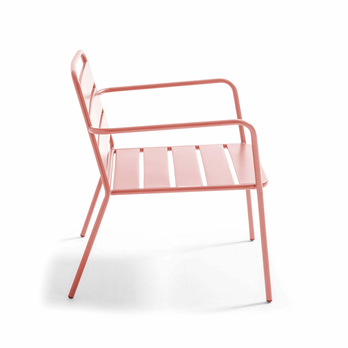 GARTENSTUHL rosa, Metall - Pink, Metall (65/76/70cm) - Oviala