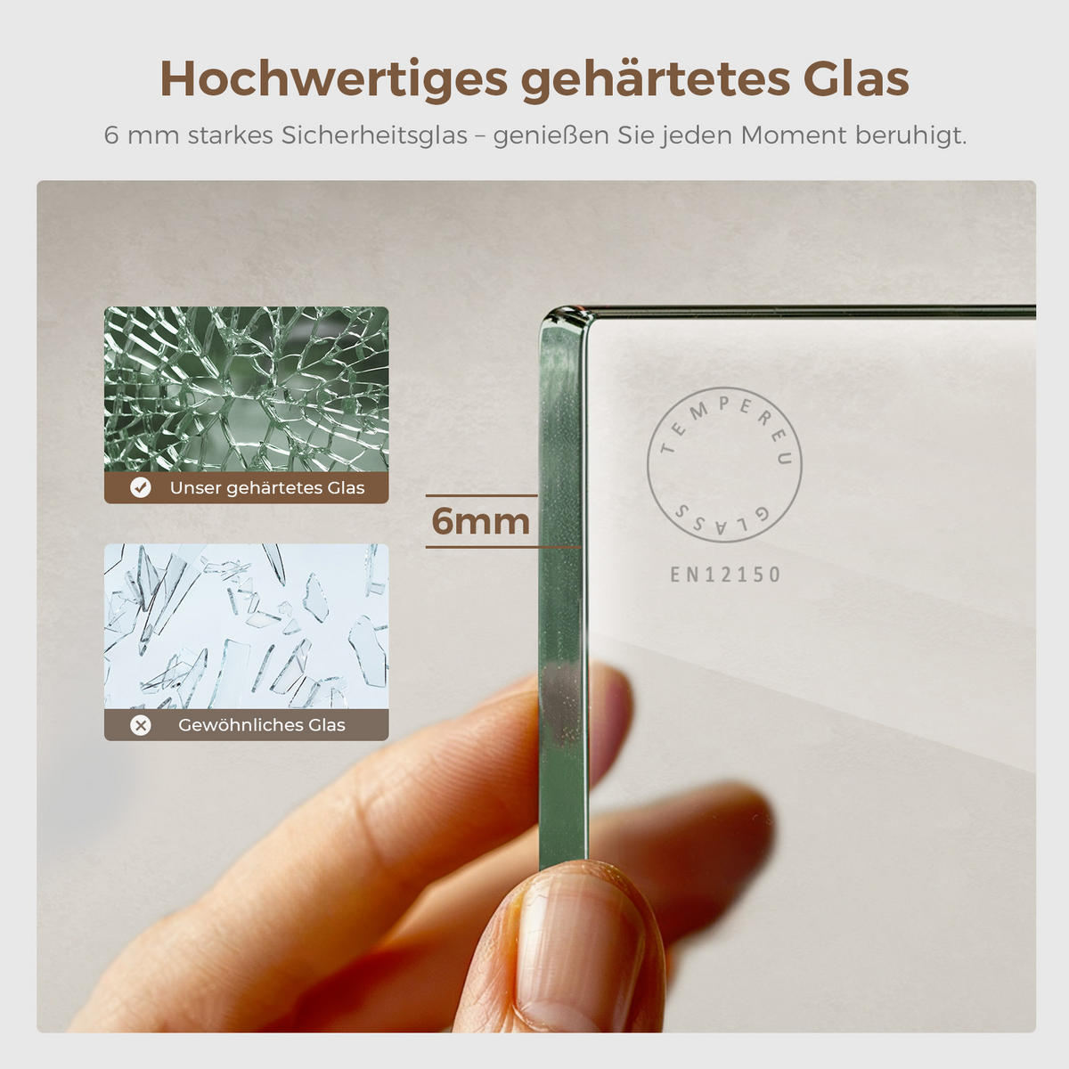 BADEWANNENAUFSATZ 120/140 cm Chrom 2-tlg. faltbar 6 mm mit beidseitiger Nano-Beschichtung - Chromfarben, Glas (120/140cm) - S'AFIELINA
