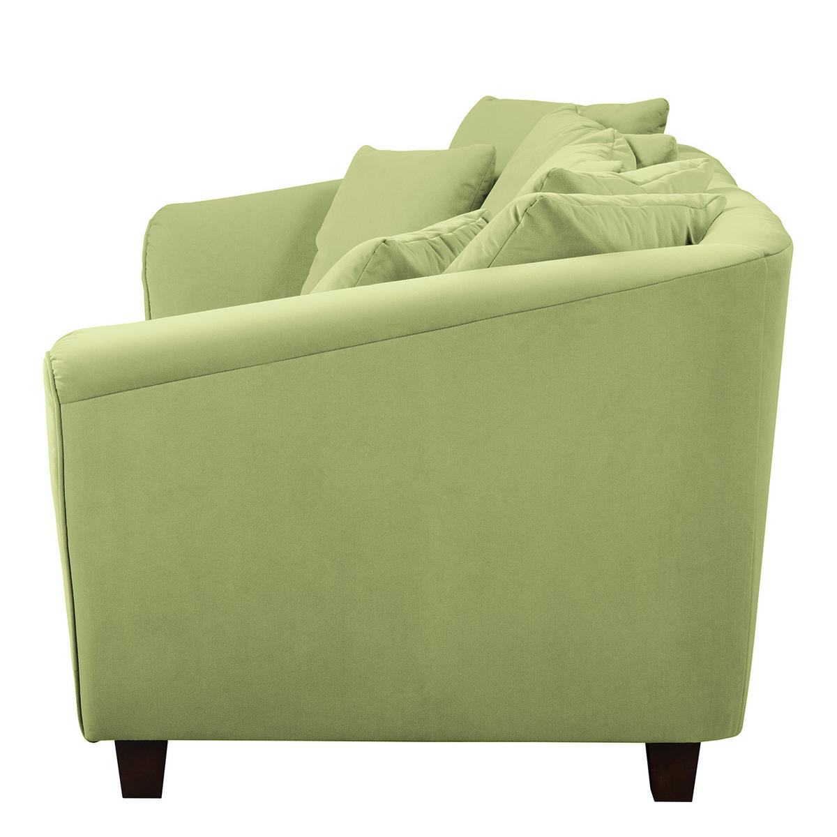 BIGSOFA - Braun/Grün, Holz/Textil (250/80/125cm) - home24