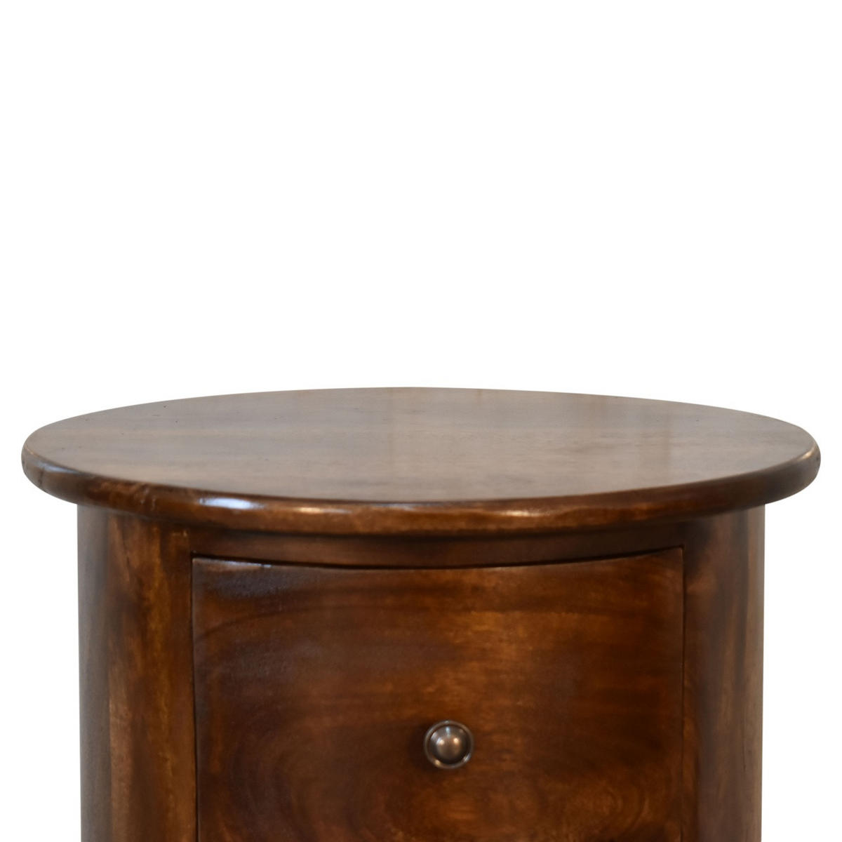 3-SCHUBLADEN-TROMMEL im Kastanienholz-Finish - Kastanienfarben/Messingfarben, Holz/Metall (40/58/40cm) - Artisan Furniture