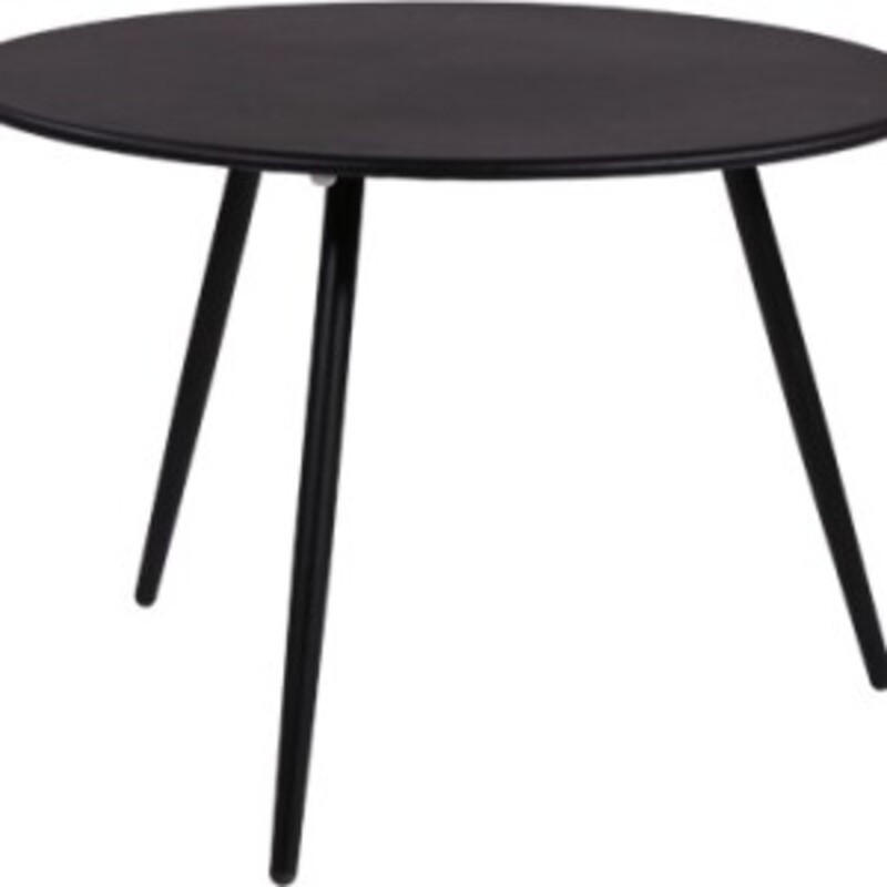 BEISTELLTISCH Rafael - Schwarz - 60/60/41 cm - Schwarz, Metall (60/60/41cm) - Lesli Living