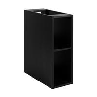 BADEZIMMERREGAL, schwarz, 20 x 60,7 x 44,4 cm - Schwarz, Holzwerkstoff (20/61/45cm) - 3XE LIVING