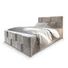 BOXBETT MONA 160x200 cm mit Matratze und Topper - Beige - Beige, Holz (160/200cm) - MASSENO