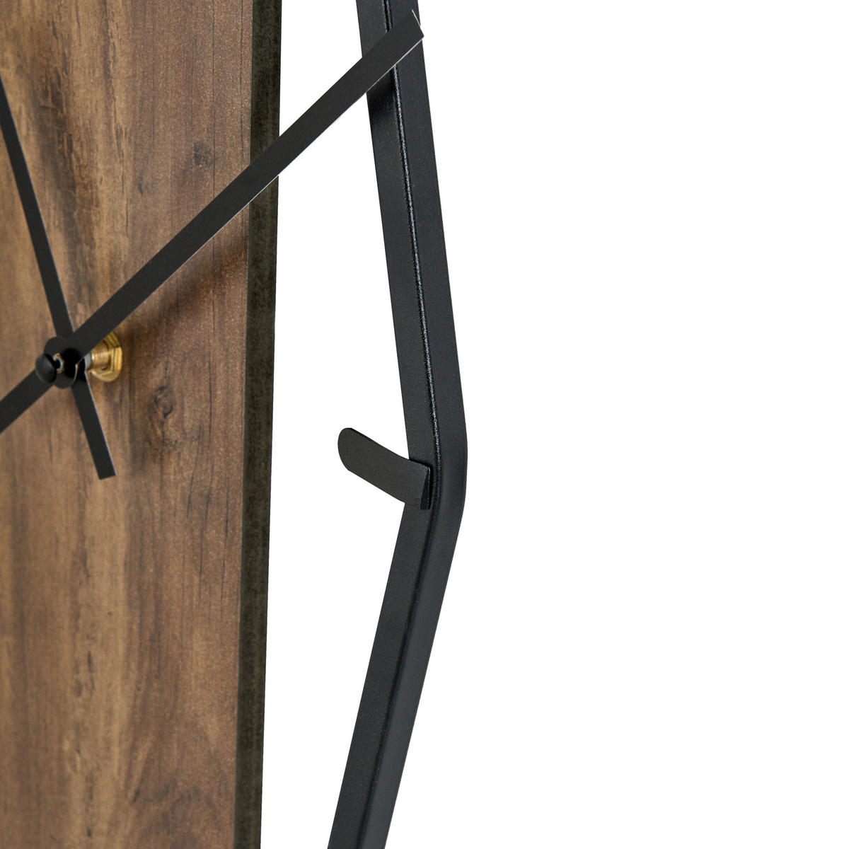 WANDUHR Braun Clisson - Schwarz/Braun, Holzwerkstoff (25/51/4cm) - Beliani