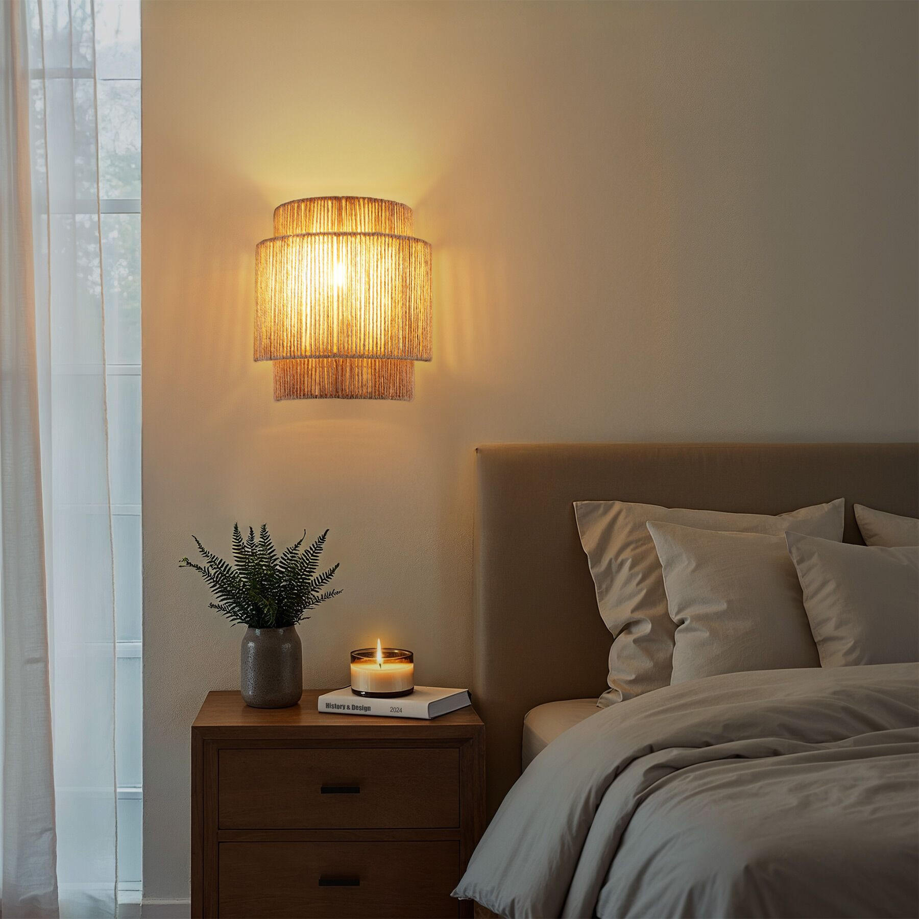 Thumbnail - tectake Wandleuchte, Natur, Metall, 23x25.5x12 cm, CE, Lampen & Leuchten, LED Beleuchtung, LED-Wandleuchten