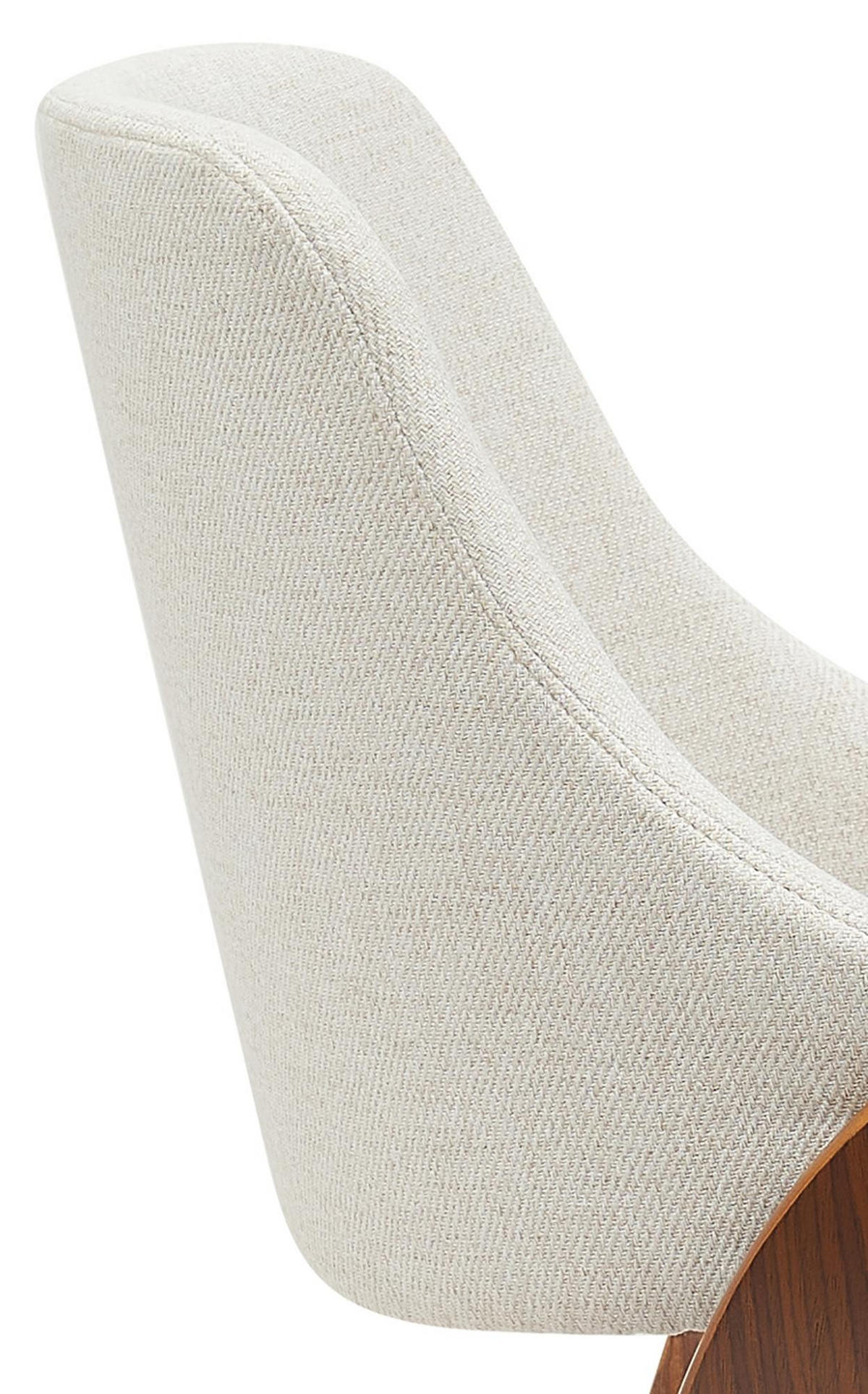 ESSZIMMERSTUHL Stoff walnuss/creme - Walnussfarben/Creme, Holz/Textil (52/86/54cm) - CLP