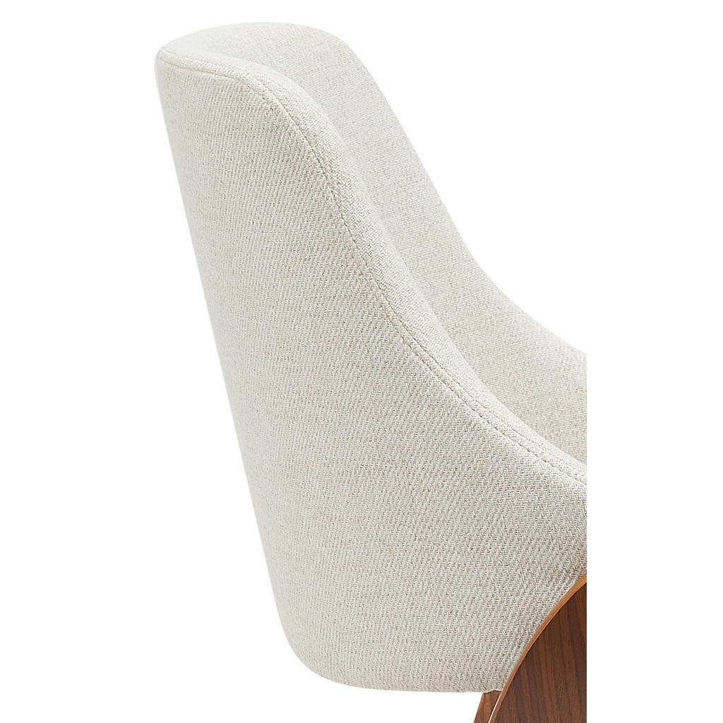 Thumbnail - CLP Esszimmerstuhl, Creme, Walnuss, Textil, 52x86x54 cm, Esszimmer, Stühle, Esszimmerstühle, Vierfußstühle