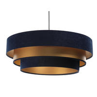HÄNGELEUCHTE Blau 60/20 cm - Schwarz, Kunststoff (60/1.5/20cm) - ONZENO