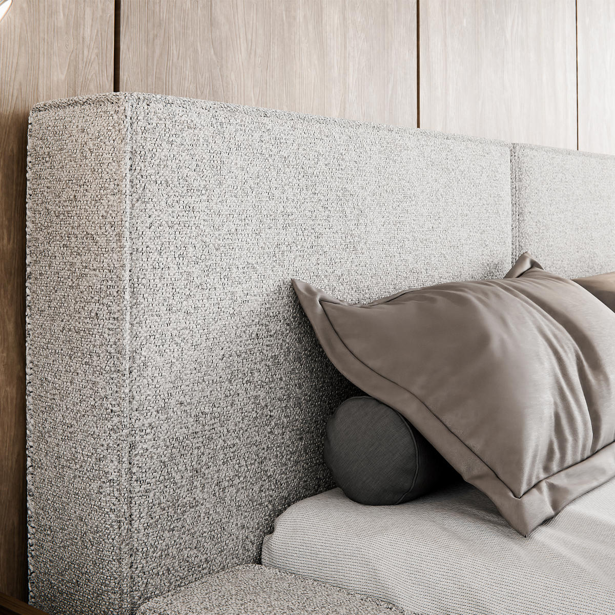 POLSTERBETT LESTI 140x200 cm, Hellgrau - Hellgrau, Textil (200/140cm) - Fedve