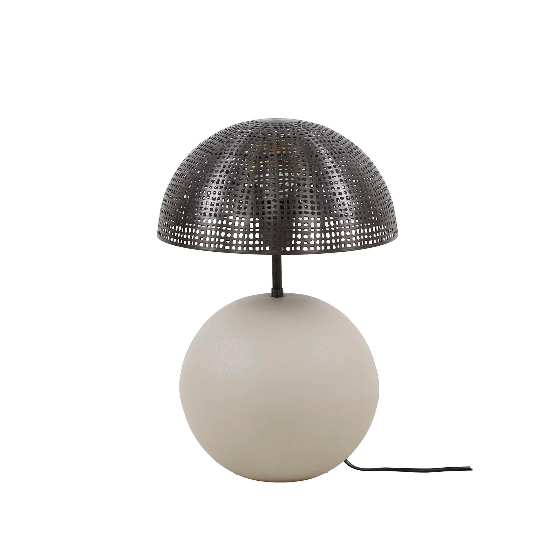 TISCHLEUCHTE Kugel Grau 26/26/49 cm - Grau, Metall (26/26/49cm) - Hoyz Collection