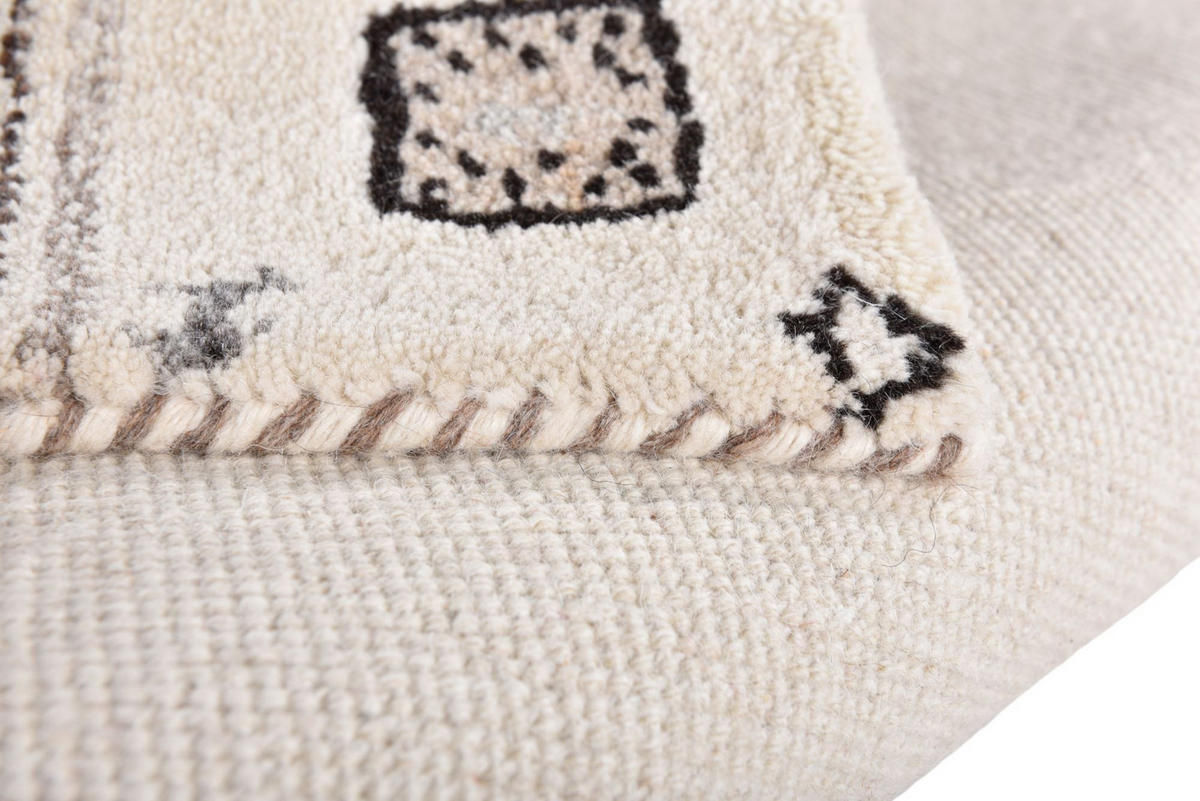 HANDKNÜPFTEPPICH Denver 170x240 cm - Beige, Textil (170/240cm) - THEKO