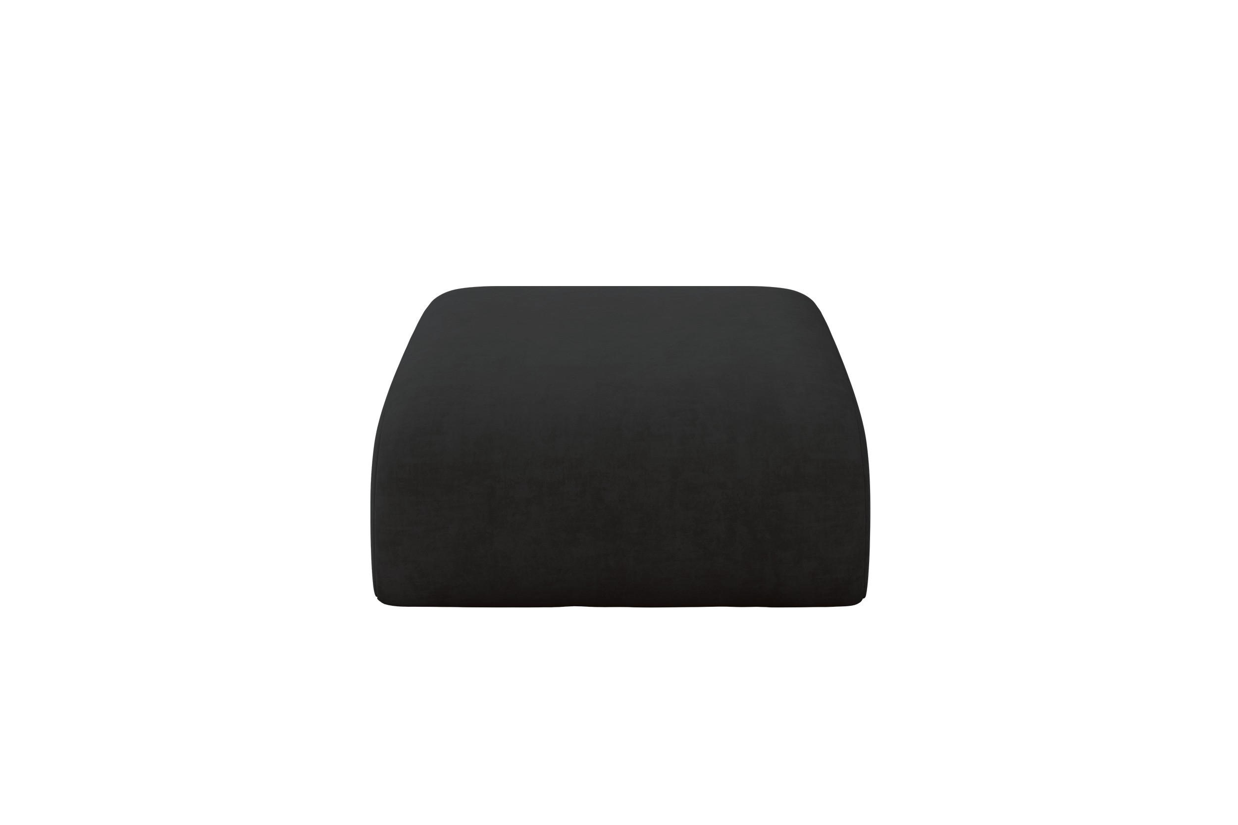 POUF MIRA-PUF 91x89x40 Schwarz cm Velours Modular Sitzhocker - Anthrazit/Schwarz, Holzwerkstoff/Kunststoff (91/40/89cm) - ALTDECOR