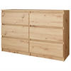 KOMMODE Look 100 cm mit sechs Schubladen, eiche Artisan - Eiche Artisan, Holzwerkstoff (100/71/33cm) - Beautysofa
