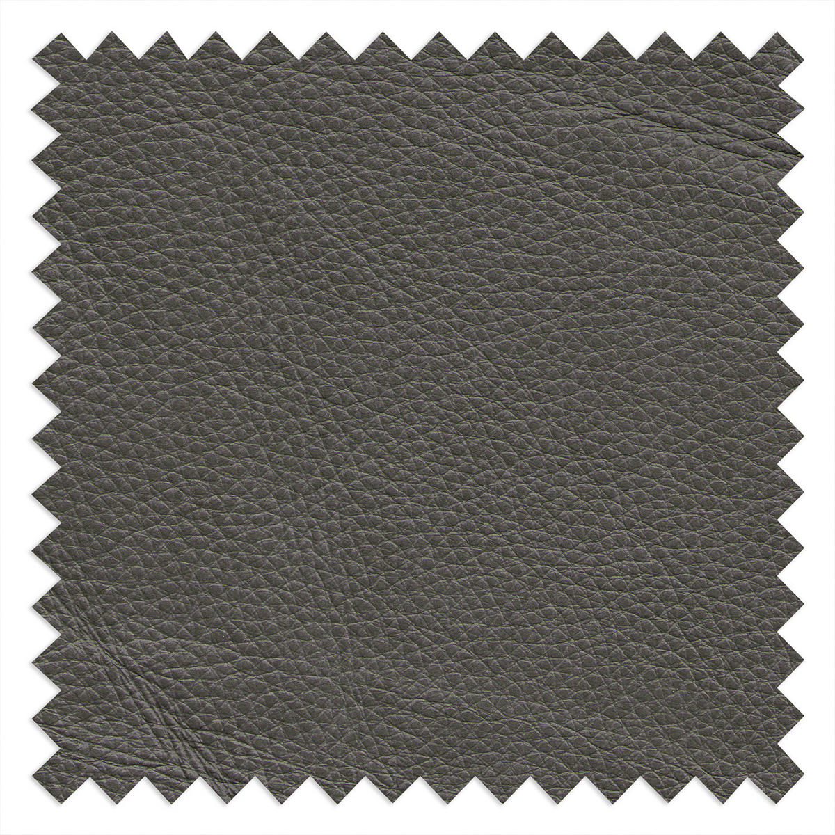 POLSTERHOCKER - Leder - Dunkelgrau/Grau, Leder/Metall (52/40/39cm) - home24