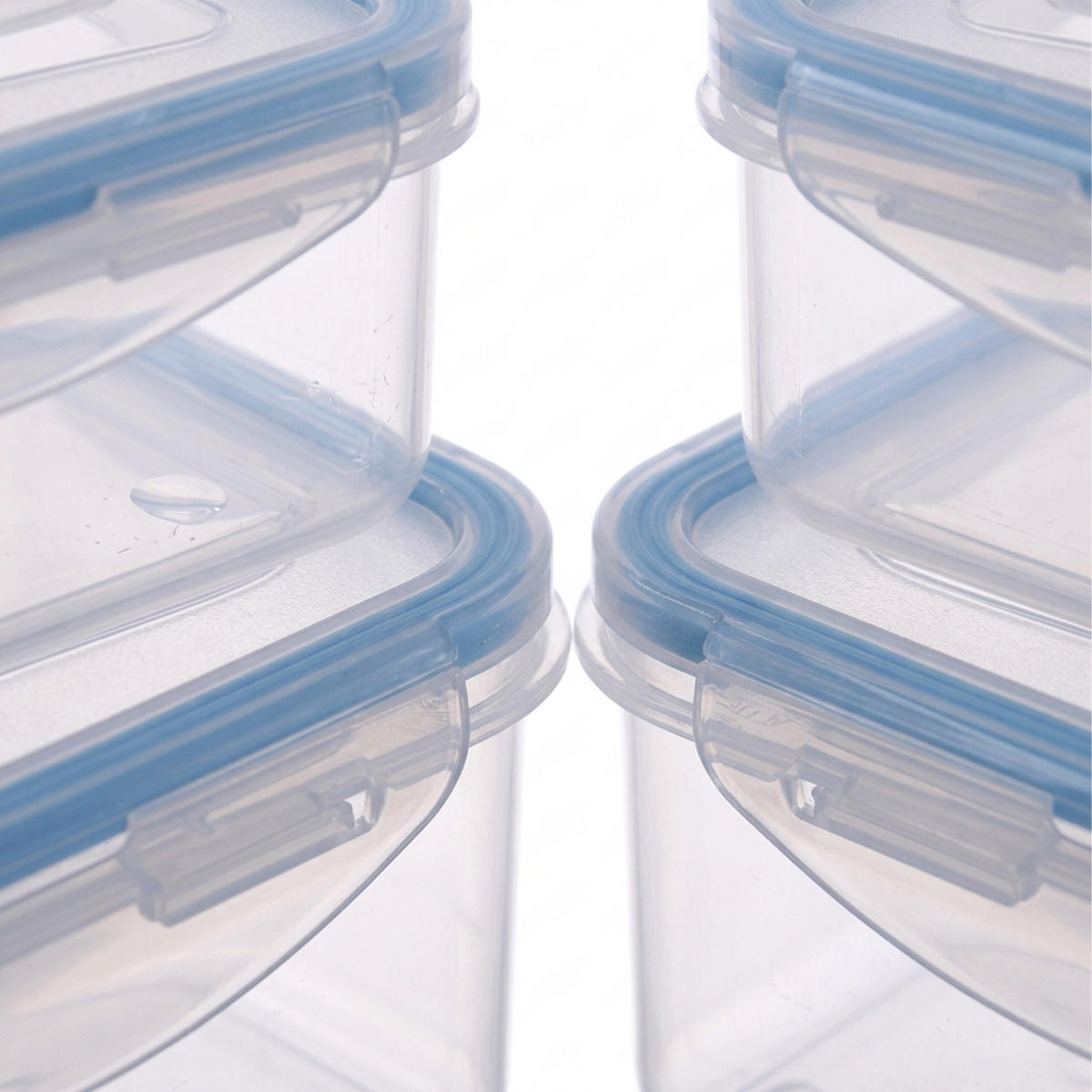 FRISCHHALTEDOSE Transparent 8er-Set Kunststoff luftdicht - Transparent, Kunststoff (25/8.5/18cm) - Relaxdays