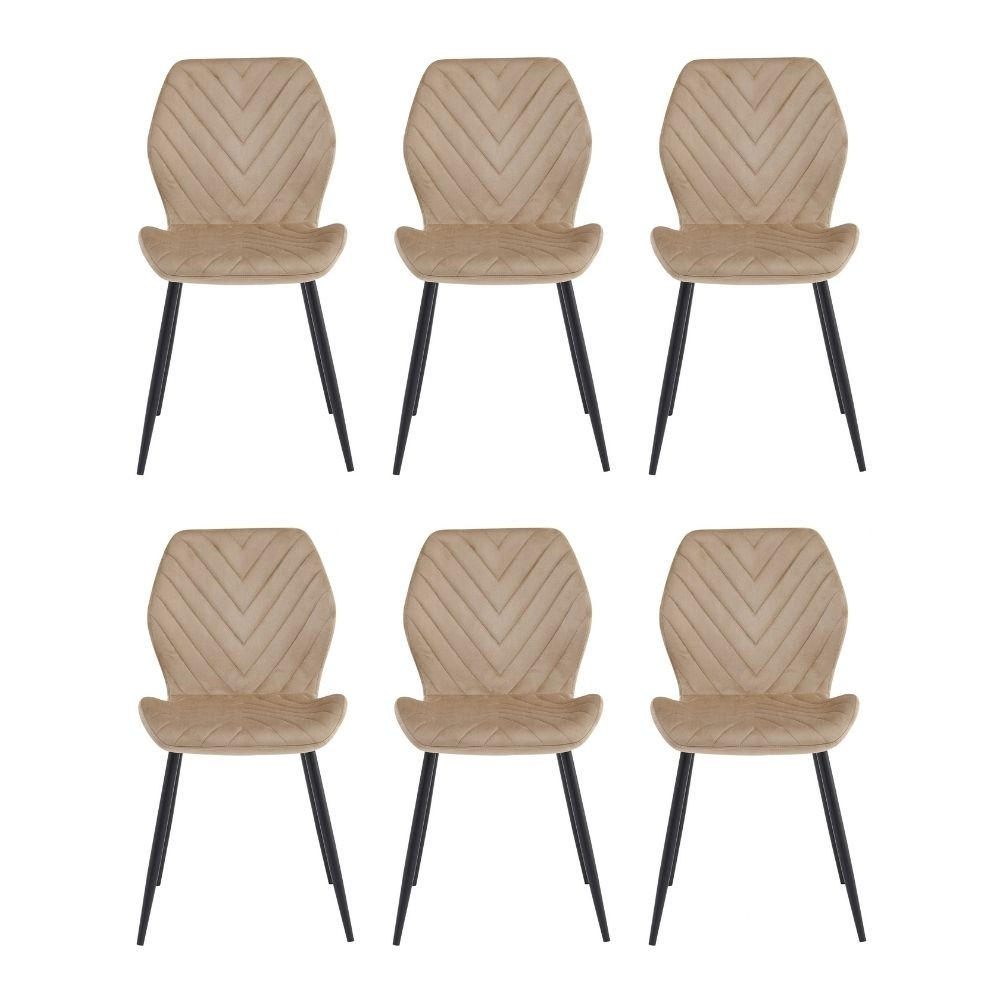 AN Furniture Store Stühle Beige 48x86x41 cm