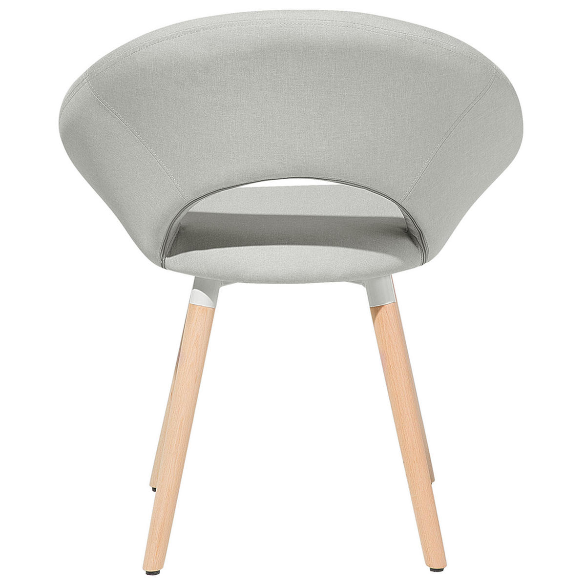 STUHL 2er-Set Polsterbezug Grau Roslyn - Grau, Holz/Textil (66/80/45cm) - Beliani