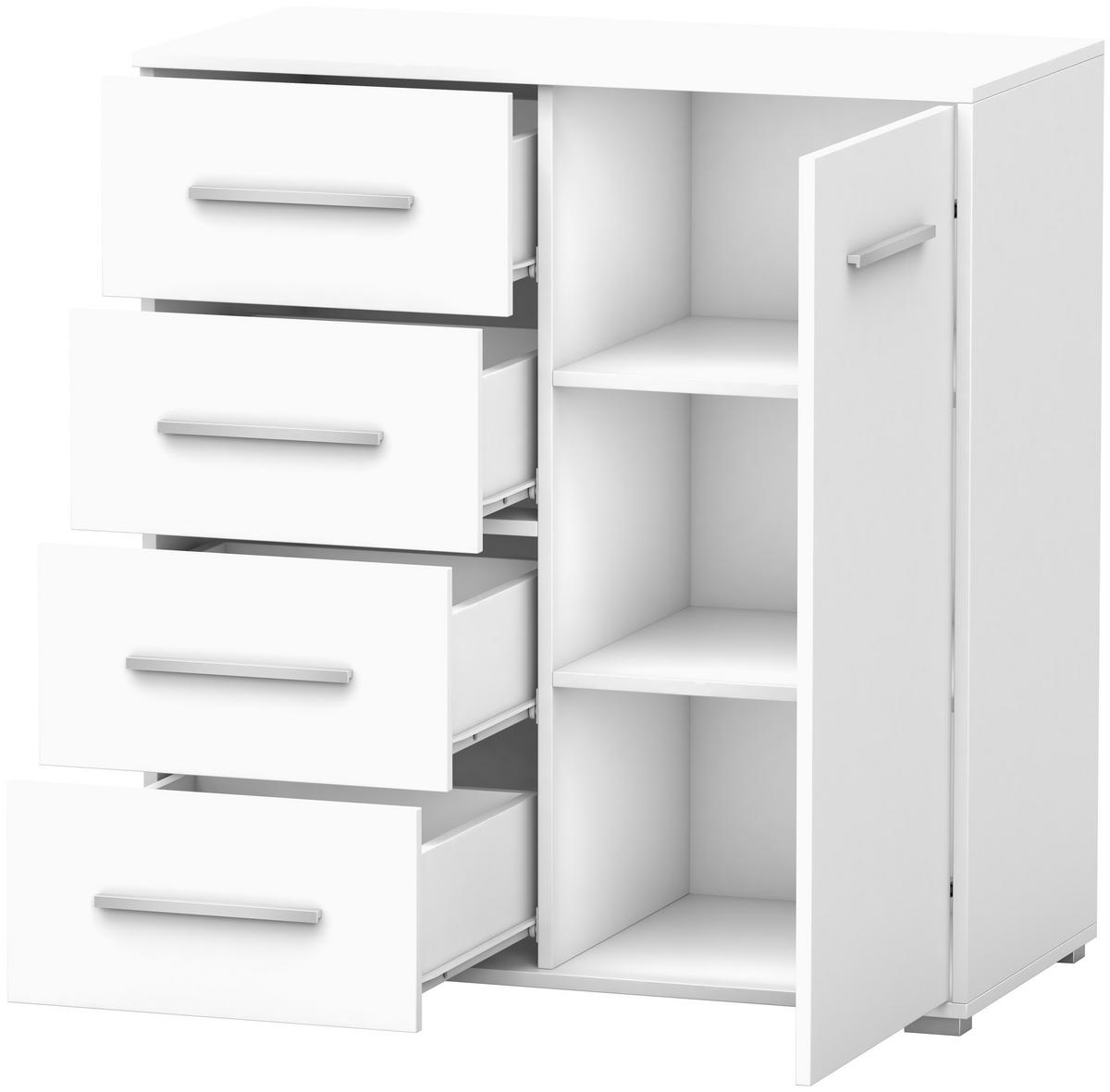 KOMMODE - Highboard IRYS MINI (Weiß) - Weiß, Holzwerkstoff (90/95/45cm) - Möblo