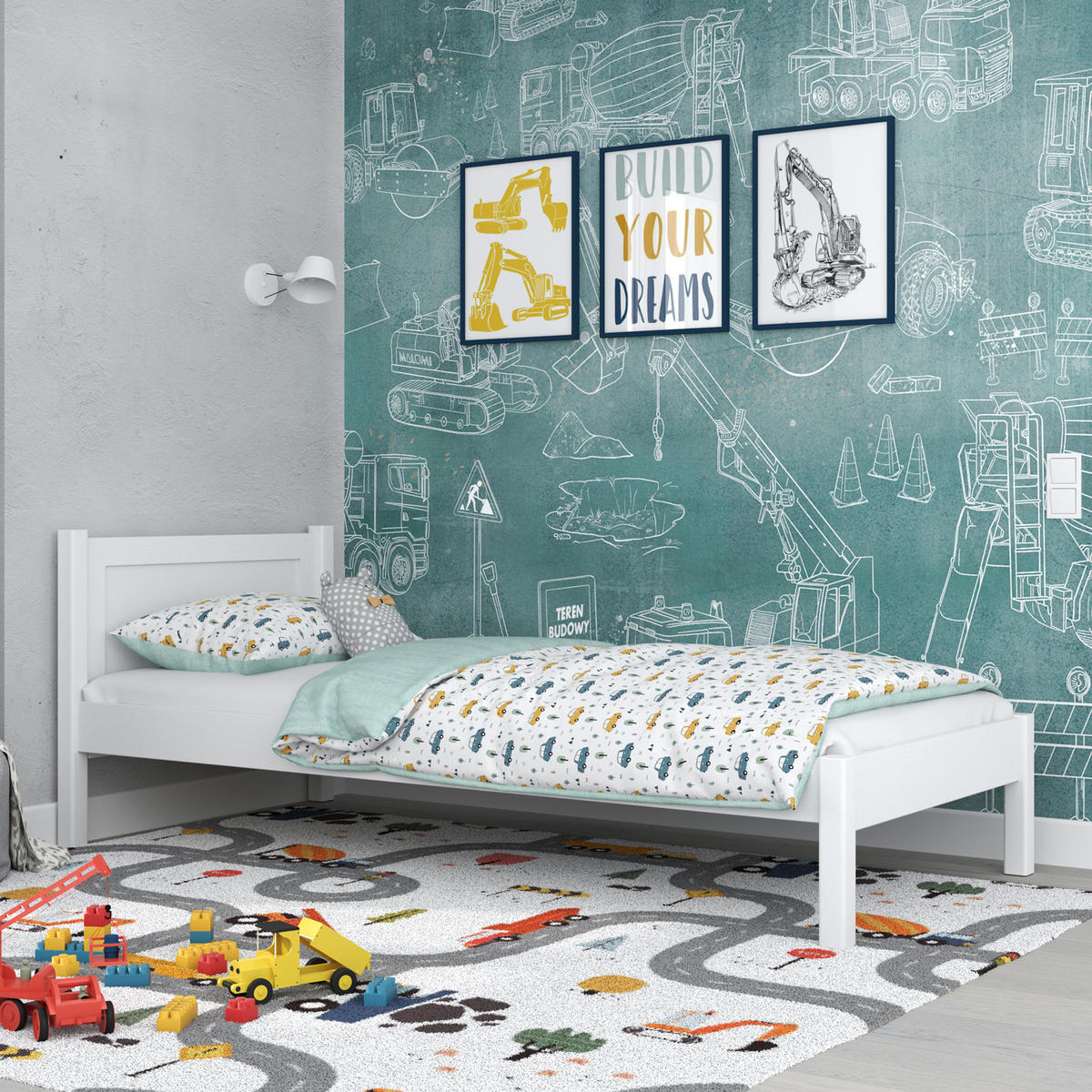 BETT N02 Weiß 80/190 - Weiß, Naturmaterialien/Holz (80/190cm) - N-Wood