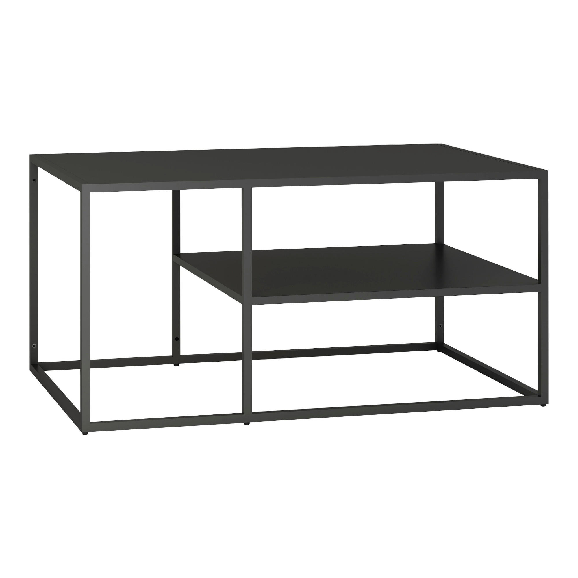 COUCHTISCH Solund 45/90/60 cm - Schwarz, Metall (60/90/45cm) - [en.casa]