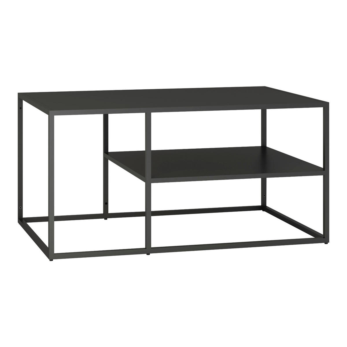 COUCHTISCH Solund 45/90/60 cm - Schwarz, Metall (60/90/45cm) - [en.casa]