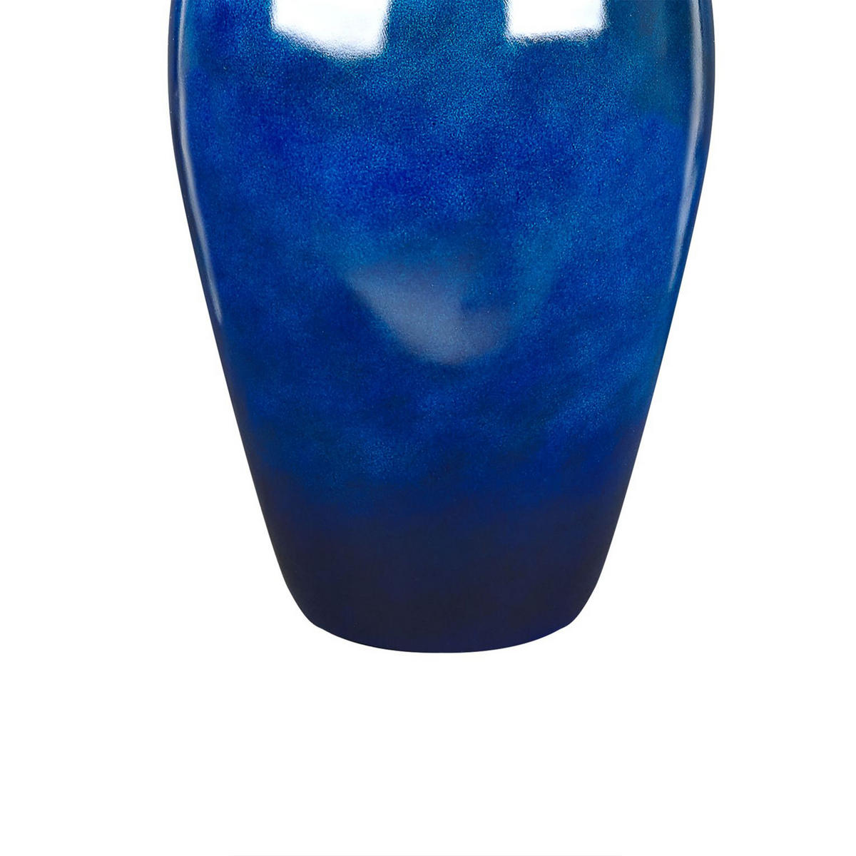 BLUMENVASE Terrakotta blau Ocana - Blau, Stein (37cm) - Beliani