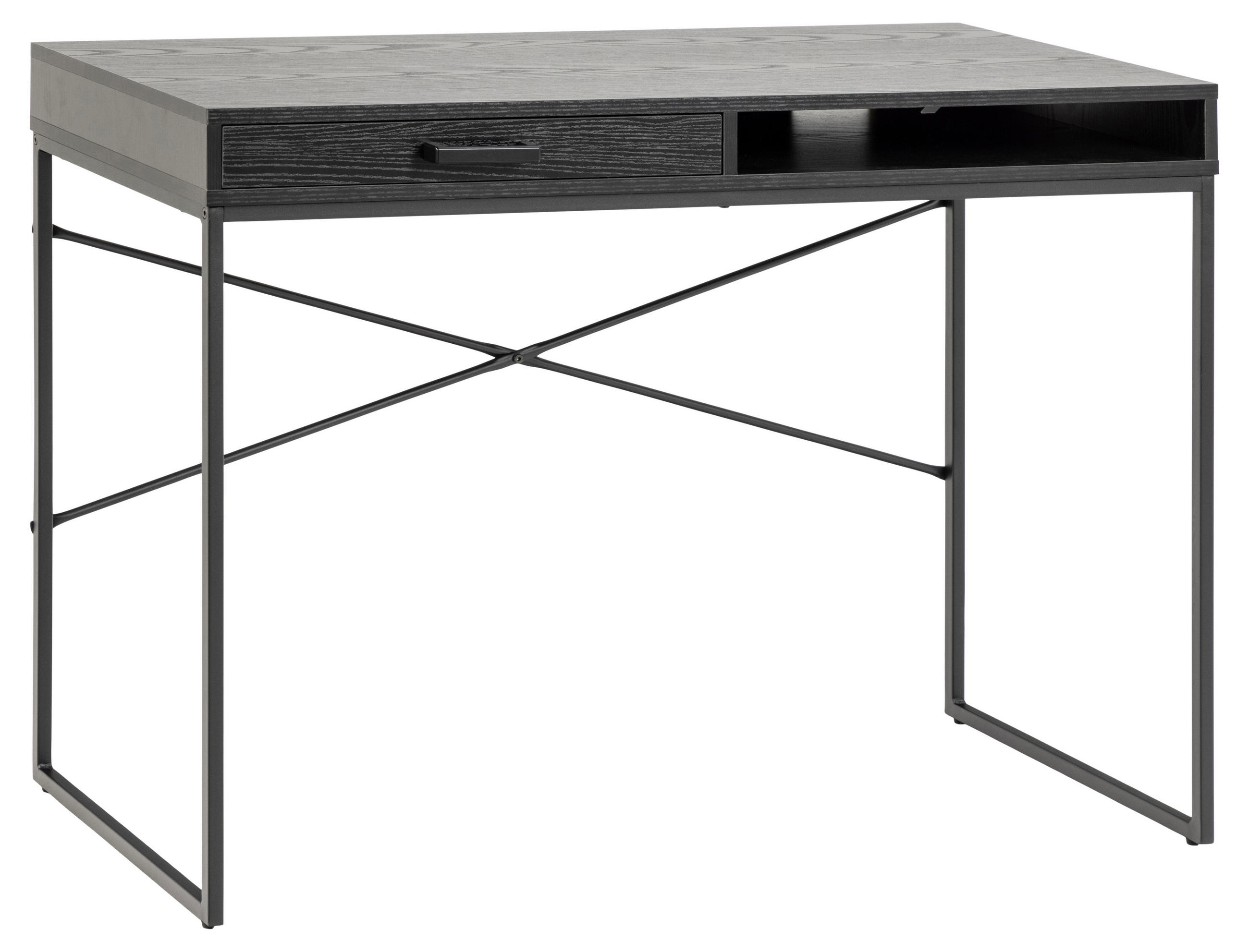 SCHREIBTISCH Schwarz - Schwarz, Holzwerkstoff (45/110/75cm) - ebuy24