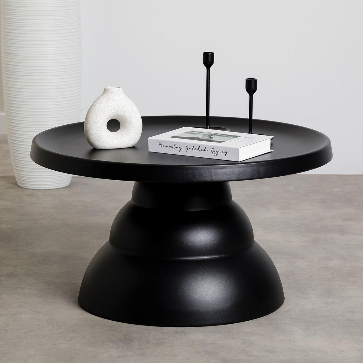 COUCHTISCH LORIS schwarz - Schwarz, Metall (70/70/39cm) - IDIMEX