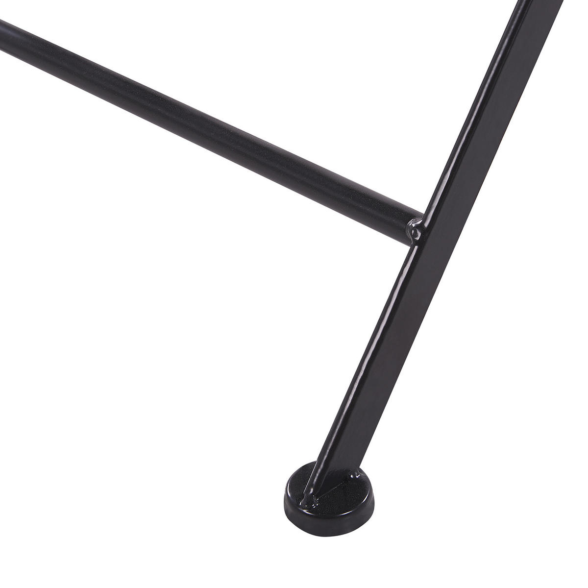 BALKONSET 2-Sitzer Eisen schwarz Mosaik zusammenklappbar Cariati - Schwarz, Metall - Beliani