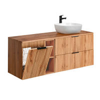 WASCHTISCH 140.8cm Adriel Holz - Braun, Holzwerkstoff (140.8/59/46cm) - Petits-meubles