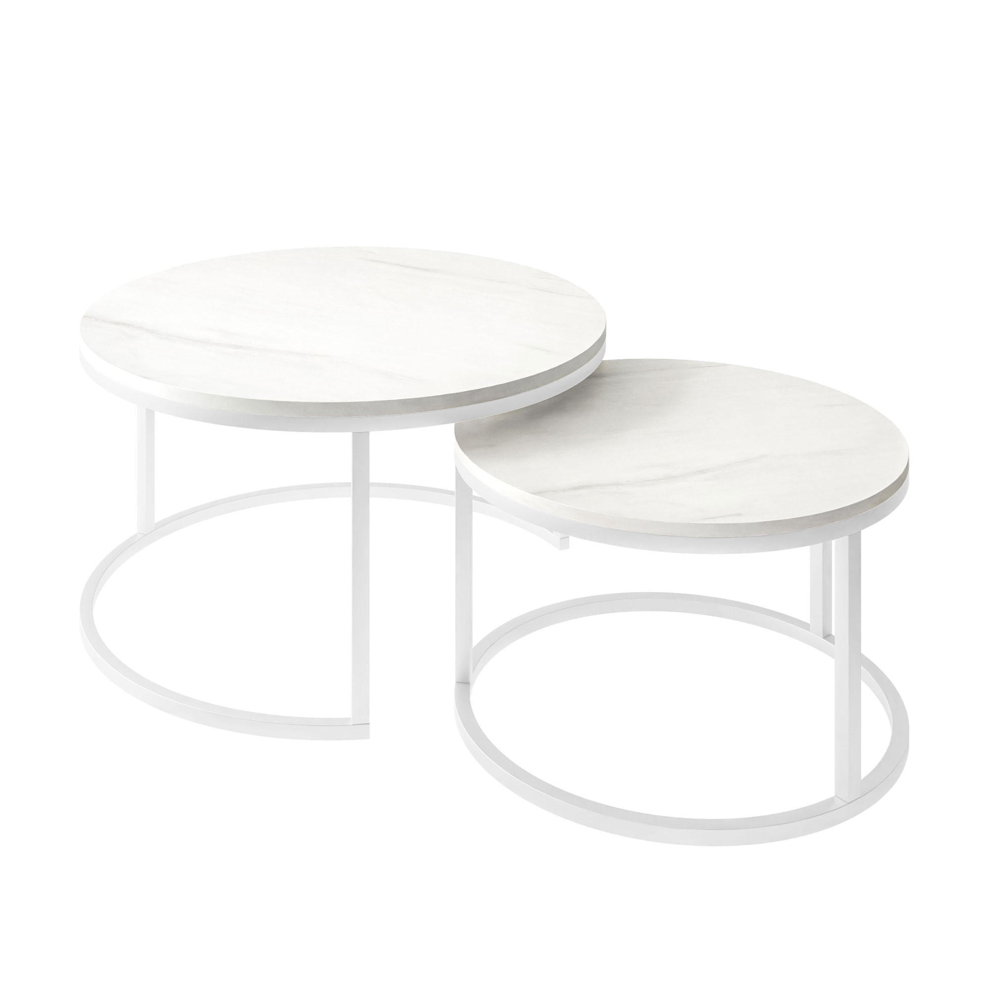 Lookway Couchtisch Weiß 80x48x80 cm