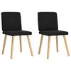 ESSZIMMERSTÜHLE 2 Stk. Schwarz Stoff 45*54*86cm - Schwarz, Metall (45/86/54cm) - ZMH