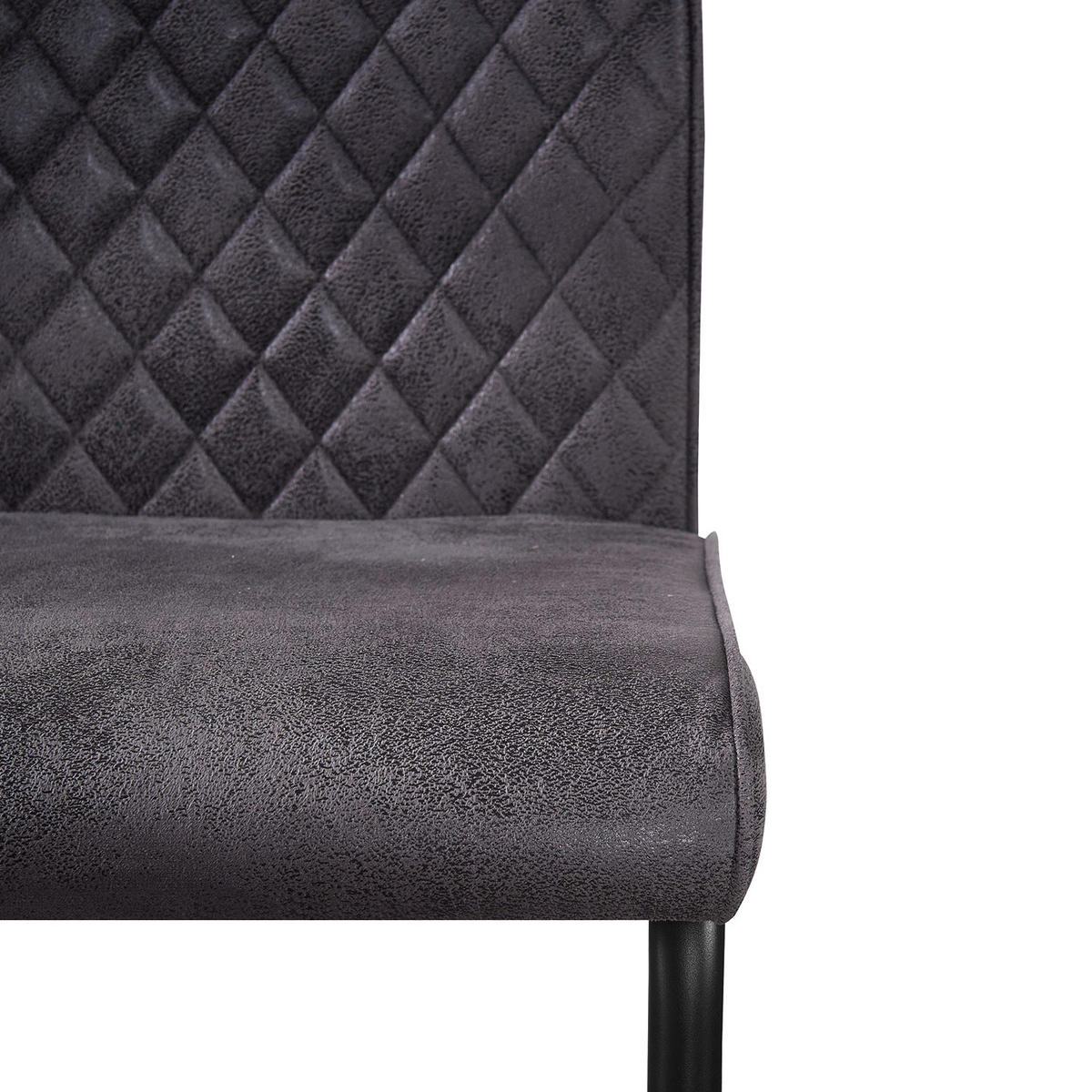 SCHWINGSTUHL THEO Anthrazit 4 Stück - Anthrazit, Textil/Metall (44/98/58cm) - B&D Home