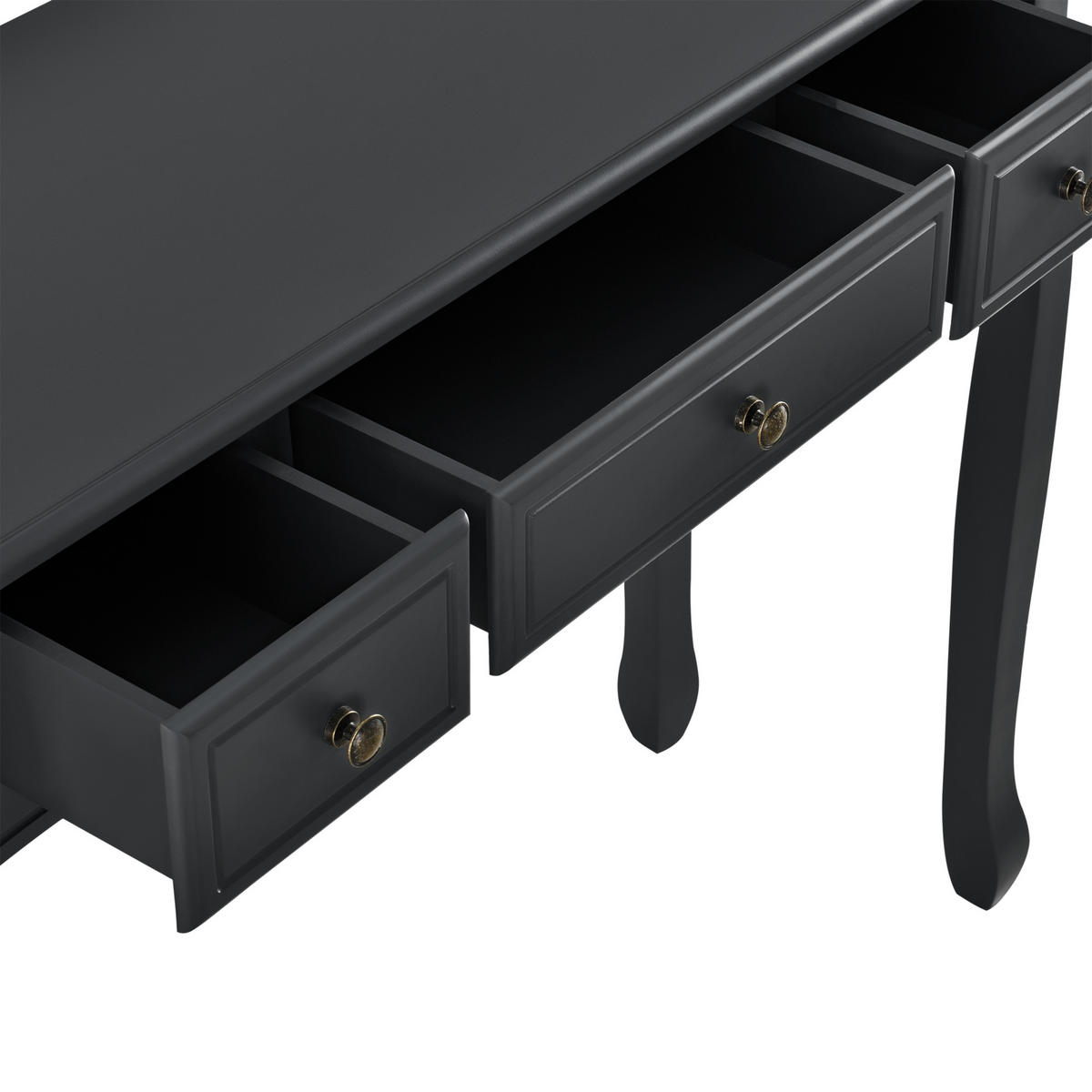 KONSOLENTISCH Hirschhorn - Schwarz, Holzwerkstoff (35/100/78cm) - [en.casa]