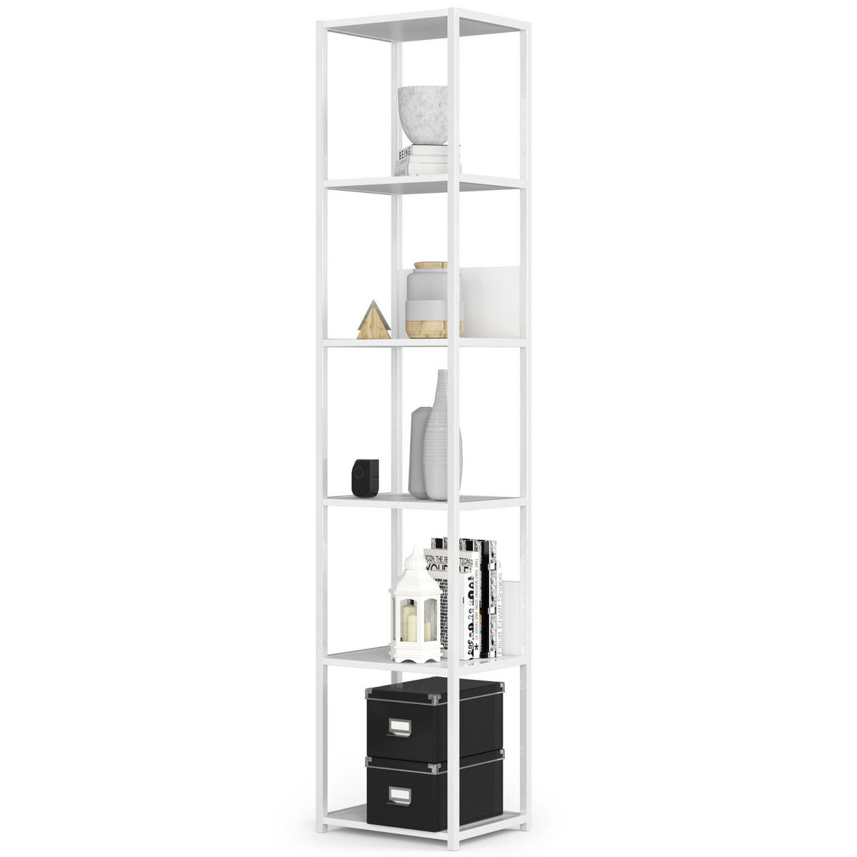 LOFT-REGAL Weiß 40x192x32 cm - Weiß, Holzwerkstoff/Metall (40/192/32cm) - Akord