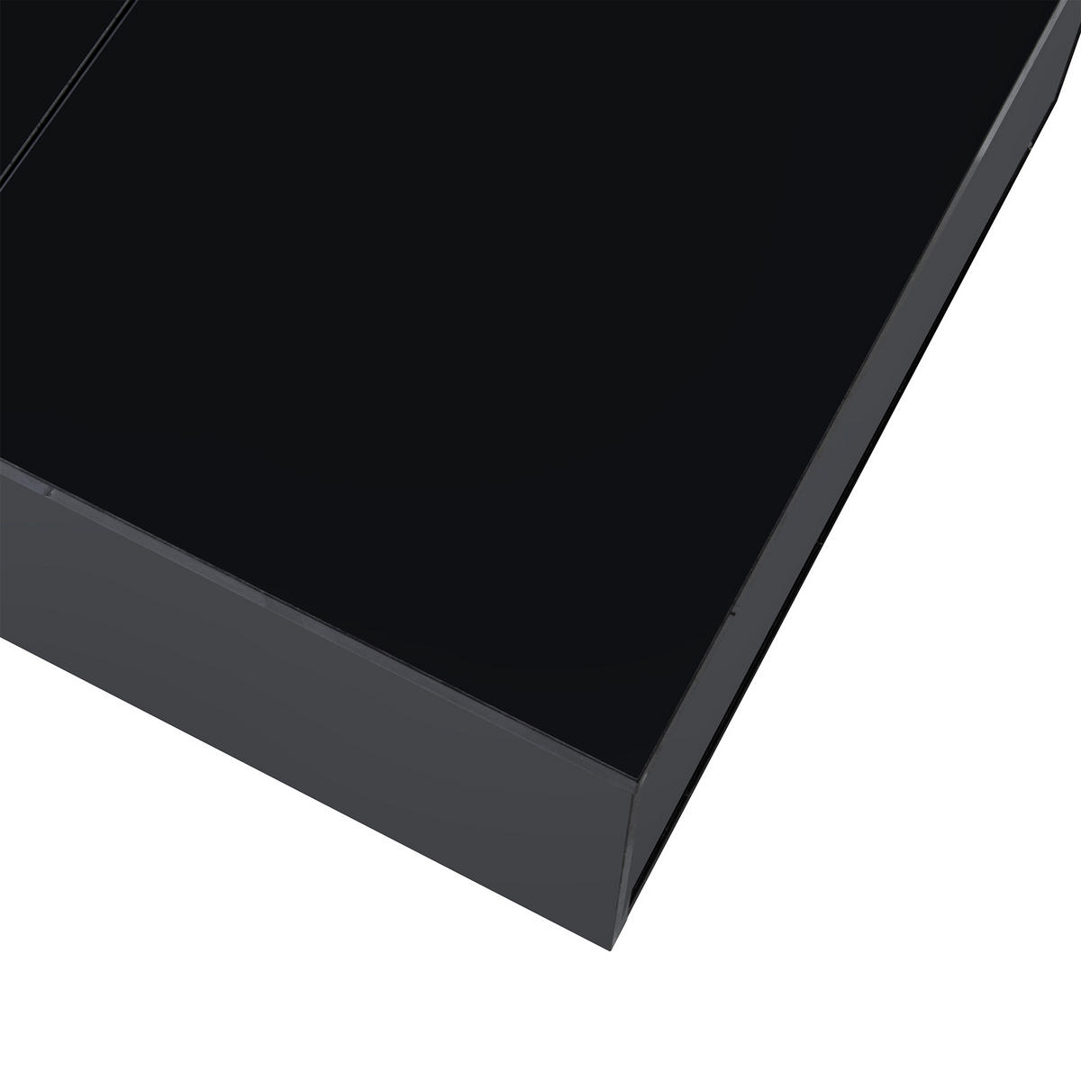 COUCHTISCH in Schwarz mit Schubladen und Schiebefach für Wohnzimmer, B100/T50/H31 cm - Schwarz, Holzwerkstoff (50/100/31cm) - STILVORA