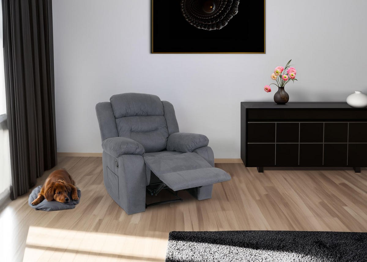 FERNSEHSESSEL XXL Grau - Grau, Textil (95/103/88cm) - MCW