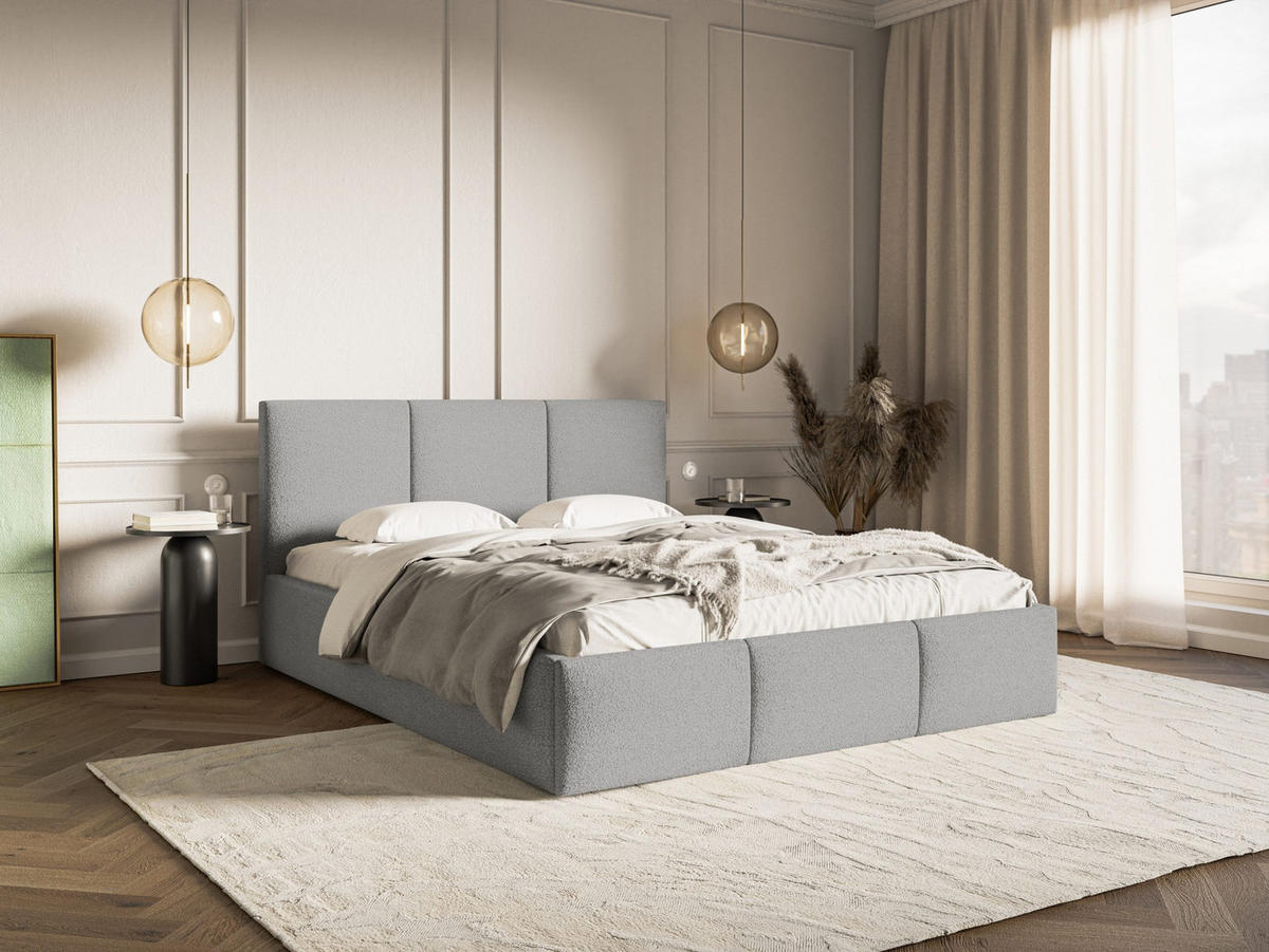 POLSTERBETT Fondi Slim 120x200 cm, Grau - Grau, Textil (120/200cm) - Fedve