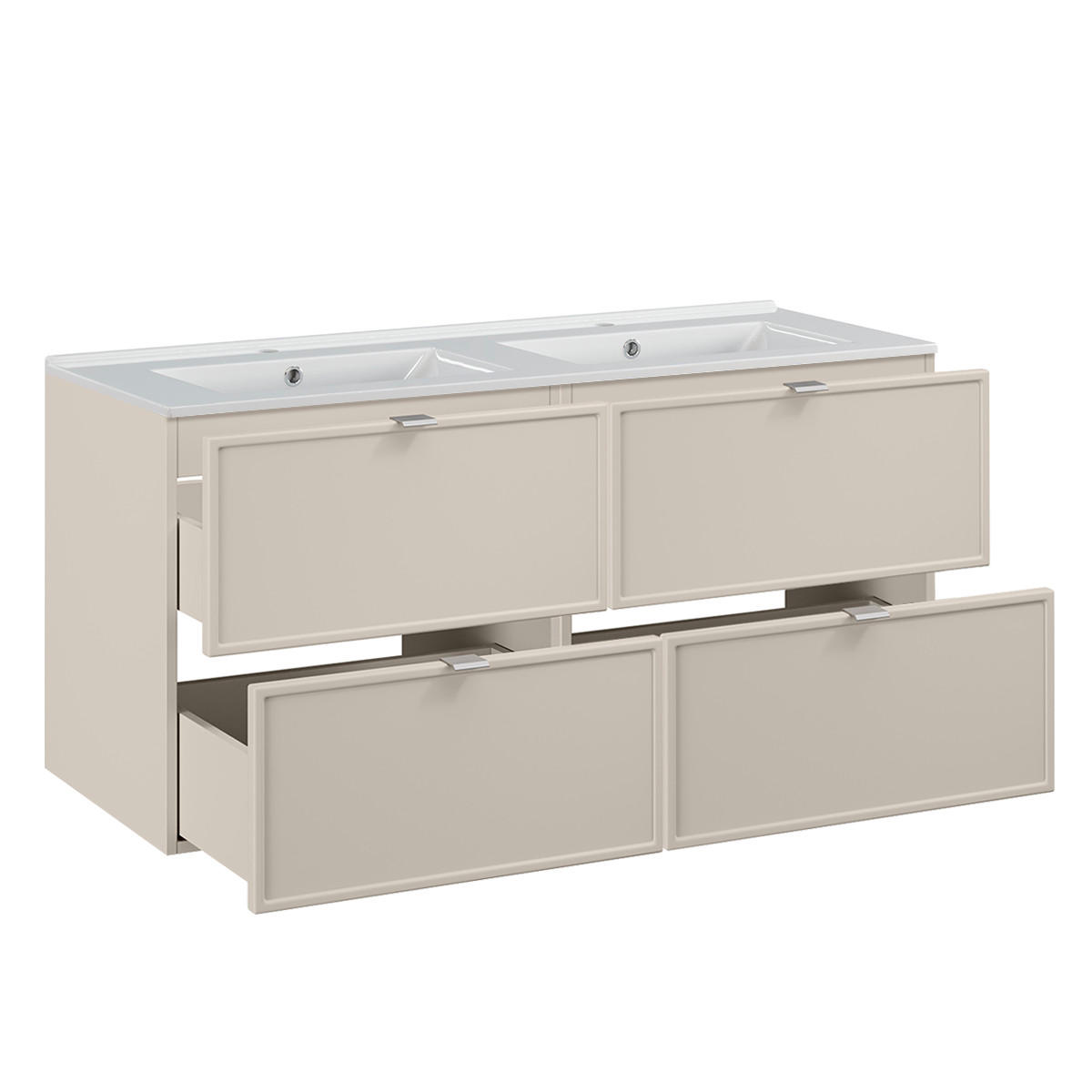 KOUPELNOVÝ NÁBYTEK 120.4cm Alba 2er-Set Kašmír - béžová, kompozitní dřevo (120.4/57/46cm) - Petits-meubles